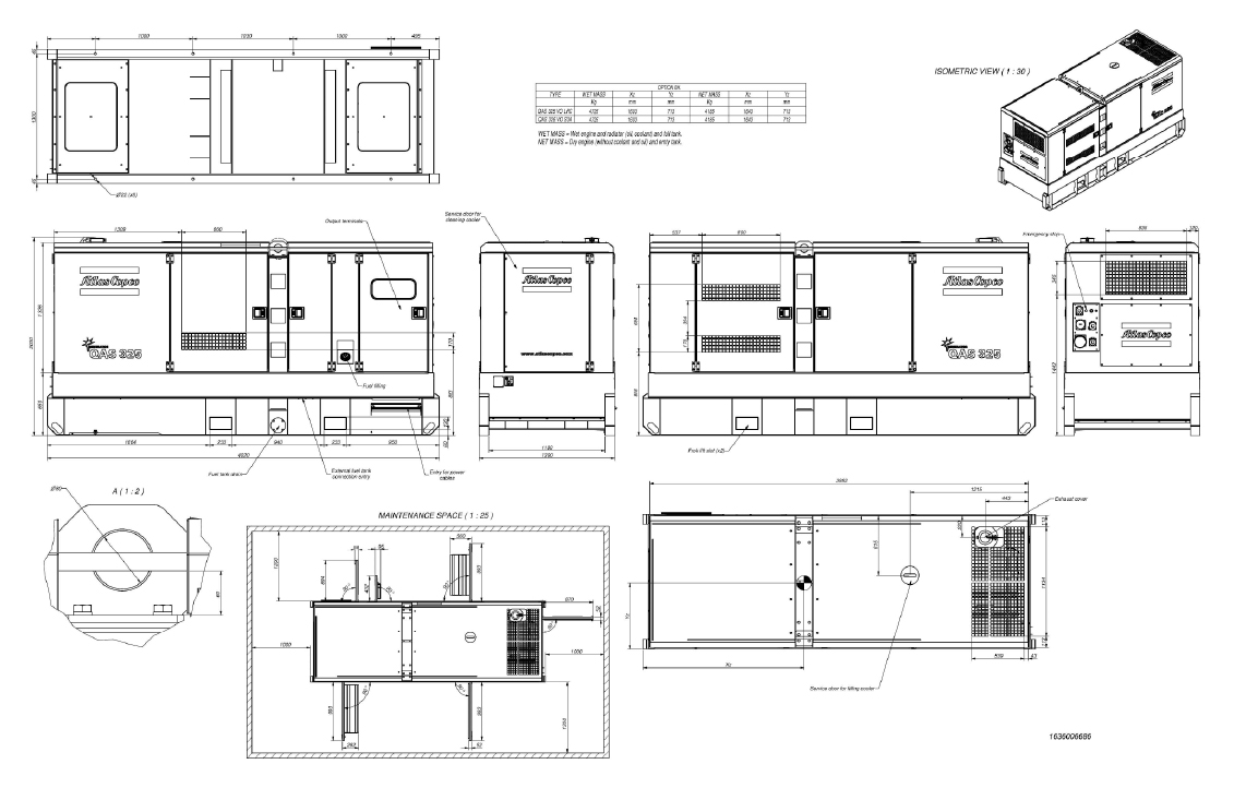 QAS 325 Kd Generator-technical-drawing