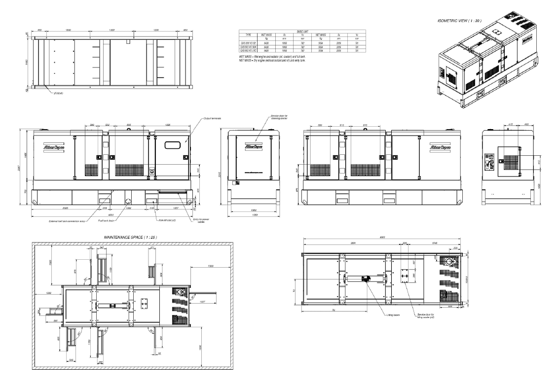 QAS 500 Kd Generator-technical-drawing